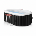 Hot Tub Inflatable Portable Oval Spa 2 Person Hot Tub with 90 Bubble Jets, Cover, Filter Cartridges, Pump, Black